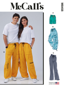 McCalls Sewing Pattern Unisex Pull On Shorts and Pants M8458