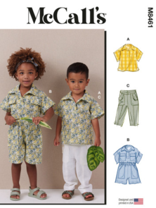 McCalls Sewing Pattern Toddlers' Top, Romper and Pants M8461