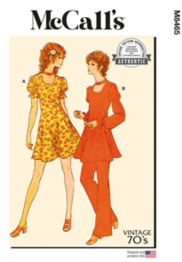 McCalls Sewing Pattern 1970s Misses' Dress, Tunic, Pants and Panties M8465