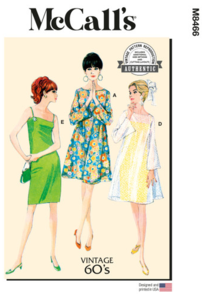 McCalls Sewing Pattern 1960s Misses' Slip Dress and Sheer Overdress M8466