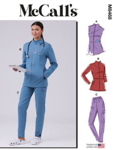 McCalls Sewing Pattern Misses' Scrubs M8468