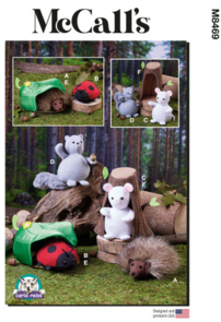 McCalls Sewing Pattern Plush Animals With Leaf & Tree Houses M8469