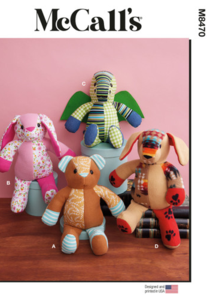 McCalls Sewing Pattern Plush Animals M8470