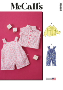 McCalls Sewing Pattern Infants' Vest, Jacket and Overalls M8487