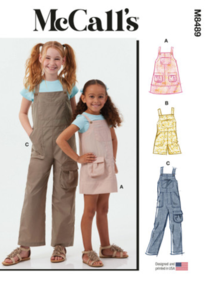 McCalls Sewing Pattern Children's and Girls' Pinafore and Overalls M8489