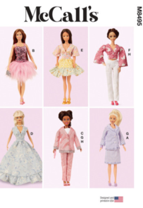 McCalls Sewing Pattern 11-1/2" Fashion Doll Clothes M8495