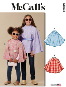 McCalls Sewing Pattern Children's and Girls' Capes M8538