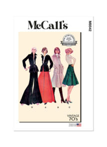 McCalls Sewing Pattern 1970s Misses' Jacket, Skirt and Pants M8542