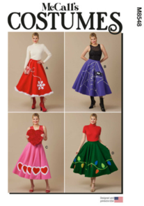 McCalls Sewing Pattern Misses' Circle Skirts M8548