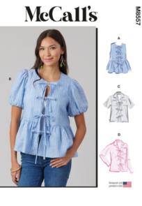 McCalls Sewing Pattern Misses' and Women's Tops M8557