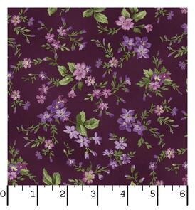 Maywood Aubergine Trailing Flowers Deep Aubergine