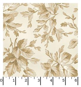 Maywood Aubergine Tonal Leaves Ivory