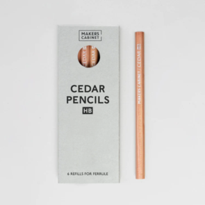 Makers Cabinet Pencil for Ferrule HB x 6