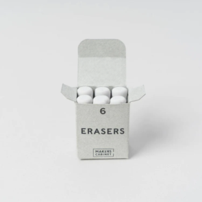 Makers Cabinet Eraser Refills for Ferrule (pack of 6)