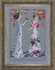 Mirabilia Cross Stitch Pattern - with Bead Kit: The Garden Party