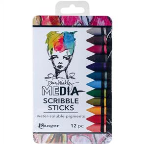Ranger Ink  Dina Wakley Media Scribble Sticks 12/Pkg - Set 2