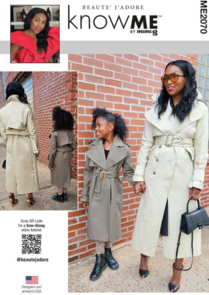 McCalls Know Me Sewing Pattern Girl's and Misses' Trench Coat ME2070