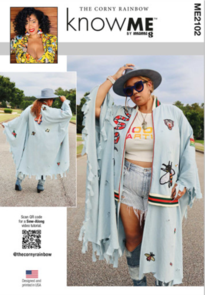 McCalls Sewing Pattern Know Me Misses' Bomber Cape by The Corny Rainbow ME2102