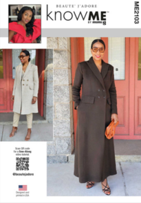 McCalls Sewing Pattern Know Me Misses' Lined Coat in Two Lengths ME2103