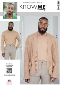 McCalls Sewing Pattern Know Me Men's Knit Turtleneck & Cardigan ME2105