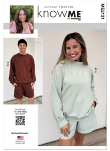 McCalls Know Me Sewing Pattern Unisex Knit Sweatshirts and Shorts ME2131