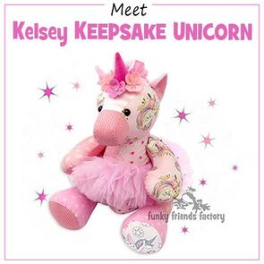 Funky Friends Factory Kelsey Keepsake Unicorn Sewing Pattern