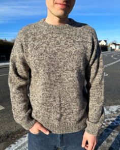 Petite Knit Melange Sweater Man - Knitting Pattern / Kit