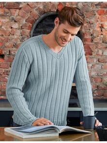 Lana Grossa Pattern / Kit - Cool Wool Big - Mens Pullover (0140)