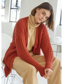 Lana Grossa Pattern / Kit - Cool Wool Big - Womens Cardigan (0174)
