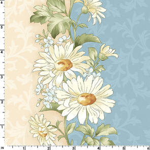 Maywood Gentle Breeze Blue Daisy Stripe