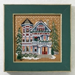 Mill Hill Cross Stitch Kit - Christmas Village - Queen Anne House