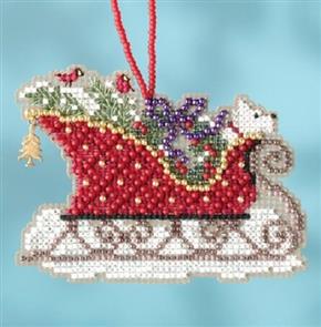 Mill Hill Bead & Cross Stitch Kit: Evergreen Sleigh