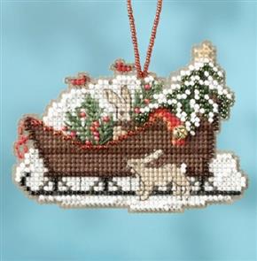 Mill Hill Beaded Cross Stitch Kit - Woodland Sleigh