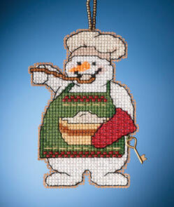 Mill Hill  Snow Fun Charmed Ornaments - Cooking Snowman