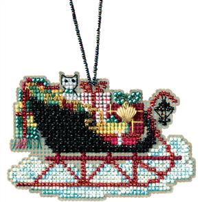 Mill Hill Beaded Cross Stitch Kit - Vintage Sleigh