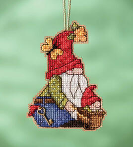 Mill Hill Cross Stitch Kit - Garden Gnomes Wheelbarrow Gnome
