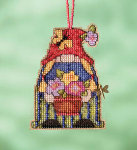 Mill Hill Cross Stitch Kit - Garden Gnomes Garden Girl Gnome