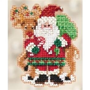 Mill Hill Beaded Cross Stitch Kit - Santa & Rudolph