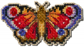 Mill Hill Cross Stitch & Bead Kit - Peacock Butterfly