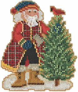 Mill Hill Cross Stitch & Bead Kit - Scotch Pine Santa