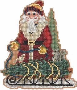 Mill Hill Cross Stitch & Bead Kit - Norway Spruce Santa