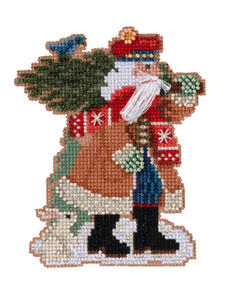 Mill Hill Cross Stitch & Bead Kit - Douglas Fir Santa