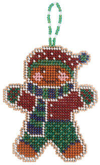 Mill Hill  Cross Stitch Bead Kit: Beaded Holiday - Gingerbread Lad