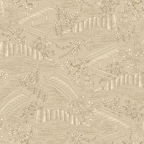 Maywood Japanese Garden Jag Taupe Toile