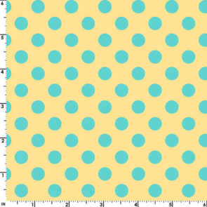 Maywood Little One Flannel Too (Flannel) Yellow Teal Dots