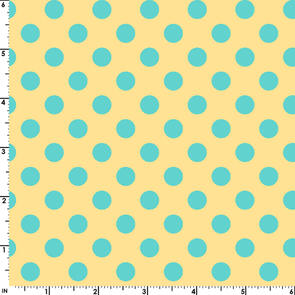 Maywood Little One Flannel Too (Flannel) Yellow Teal Dots