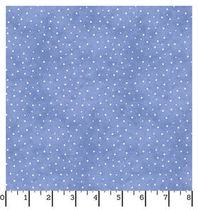 Maywood  Roly-Poly Snowmen Sprinkled Dots Blue