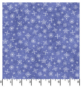 Maywood  Roly-Poly Snowmen Stitched Snowflakes Blue