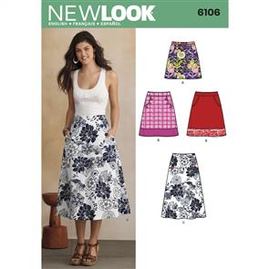 New Look Pattern 6106 Misses' Skirts