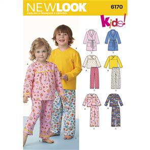 New Look Pattern 6170 Toddlers' and Child's Pajamas